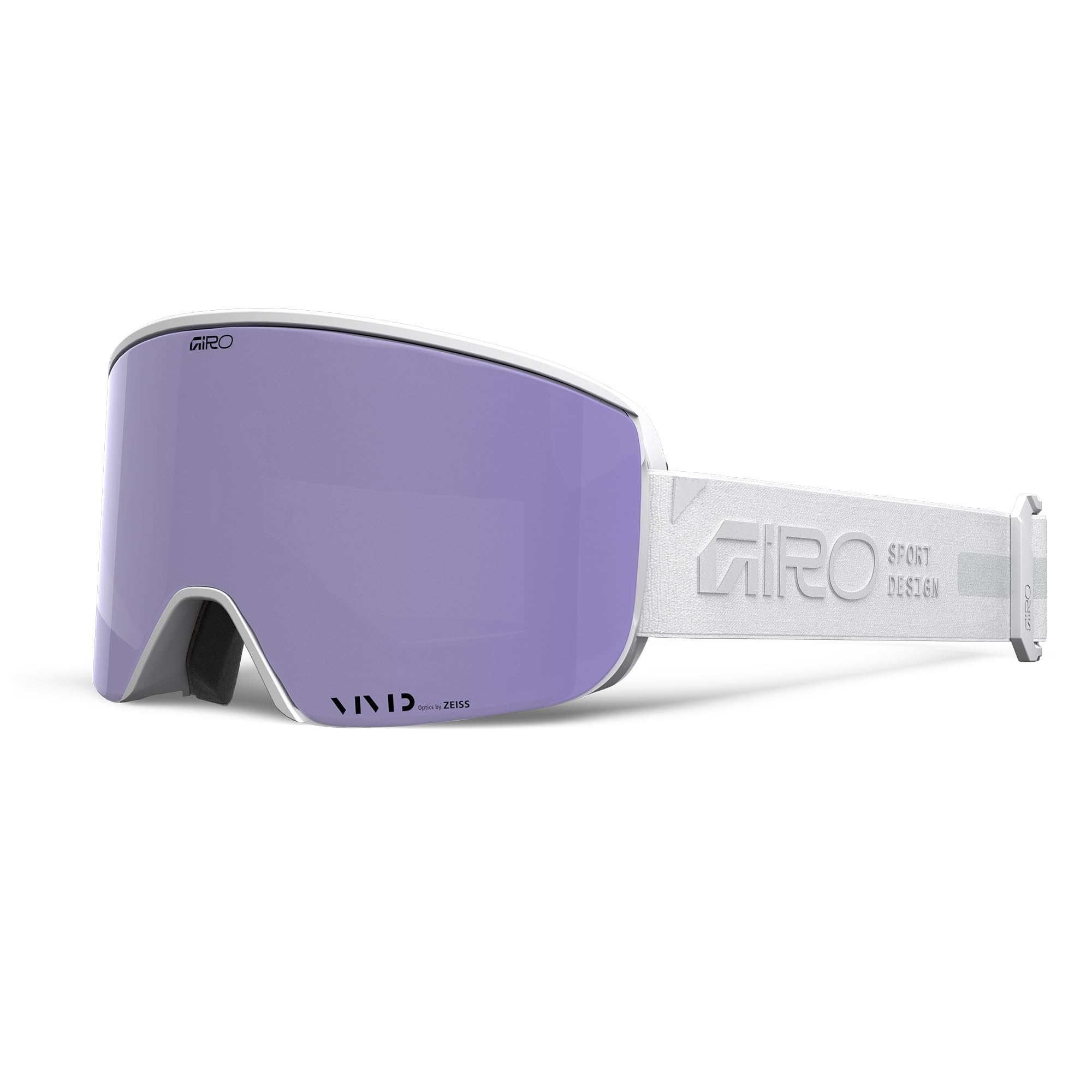 Giro Ella Asian Fit Ski Goggles - Snowboard Goggles for Women, Youth - White Rails - Vivid Haze & Vivid Infrared