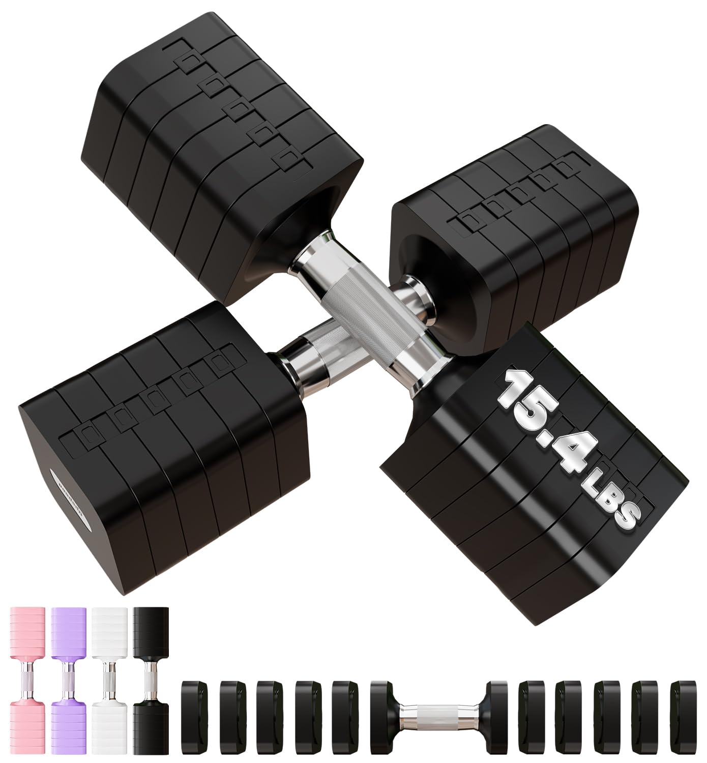 30LBS Adjustable Dumbbells Set 6 In 1 Free Weights Dumbbells Sets for Women Men Hand Weights Set Adjust Dumbbell Weight Sets for