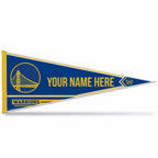 Rico Industries Nba Basketball Golden State Warriors Personalized - Custom 12'' X 30'' Soft Felt Pennant - Ez To Hang