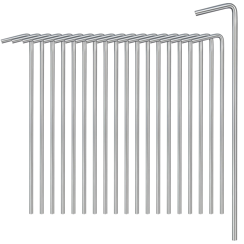 40 Pack Tent Pegs, 7 Metal Tent Stakes Pegs With Hook, Tent Garden Stakes For Camping, Canopy, Outdoor Decoration