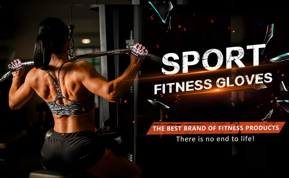 ihuan New Weight Lifting Gym Workout Gloves Men & Women, Great for Weightlifting, Exercise, Training, Fitness (Leopard, Medium)