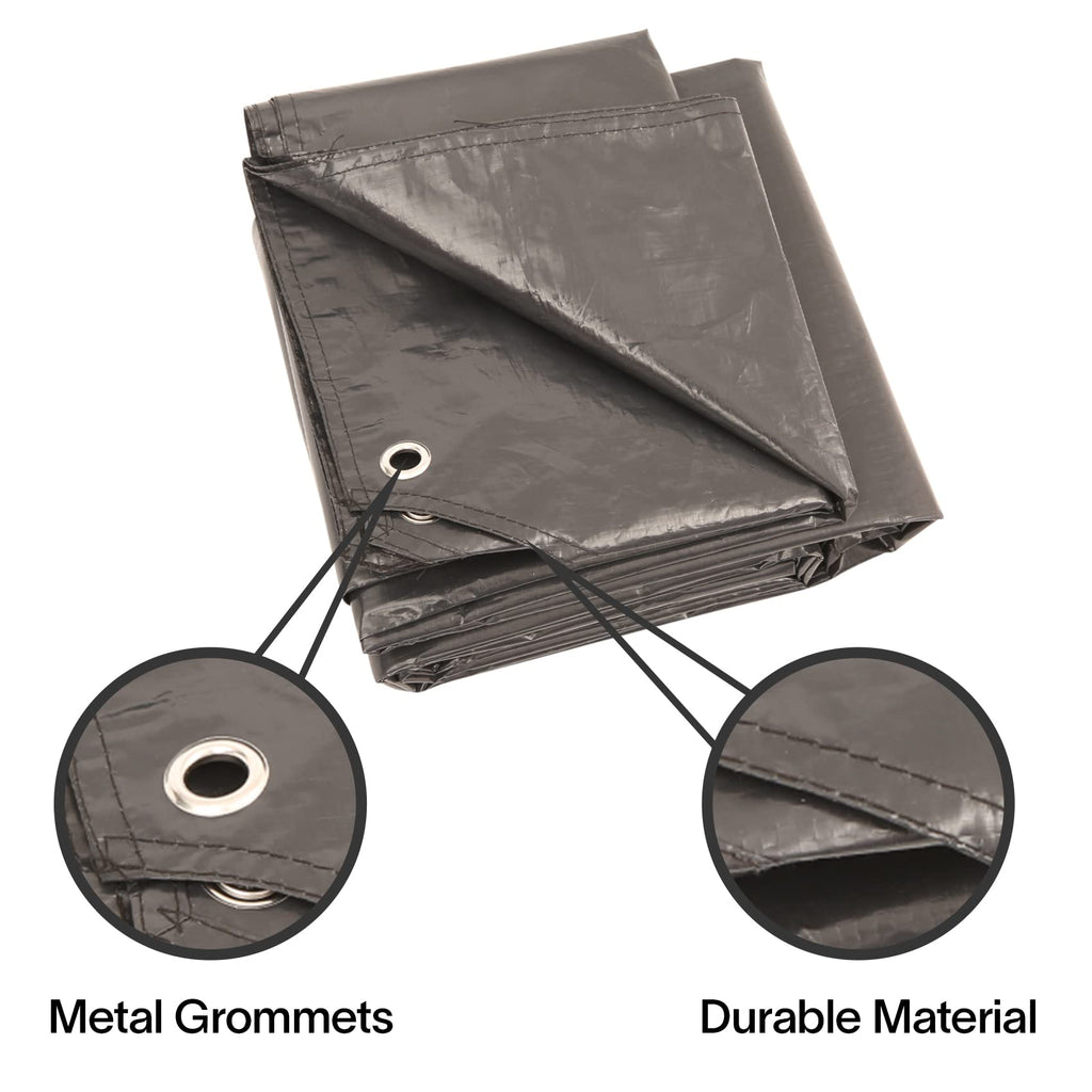 Alvantor Heavy Duty Tarp Waterproof 6'X6' Tarpaulin Ground Trailer With Rust Grommet Weather Resistant Cover Outdoor Camping 10