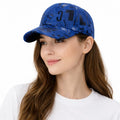 Vritraz Women Printed Baseball Cap | Stylish Adjustable Casual Hip Hop Hat, Outdoor & Travel (Blue)