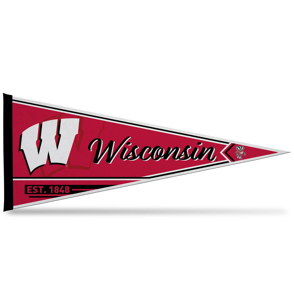 Rico Industries Ncaa Wisconsin Badgers Classic 12'' X 30'' Felt Wall D  Cor Pennant - Great For Home/Bed Room/Man Cave D  Cor