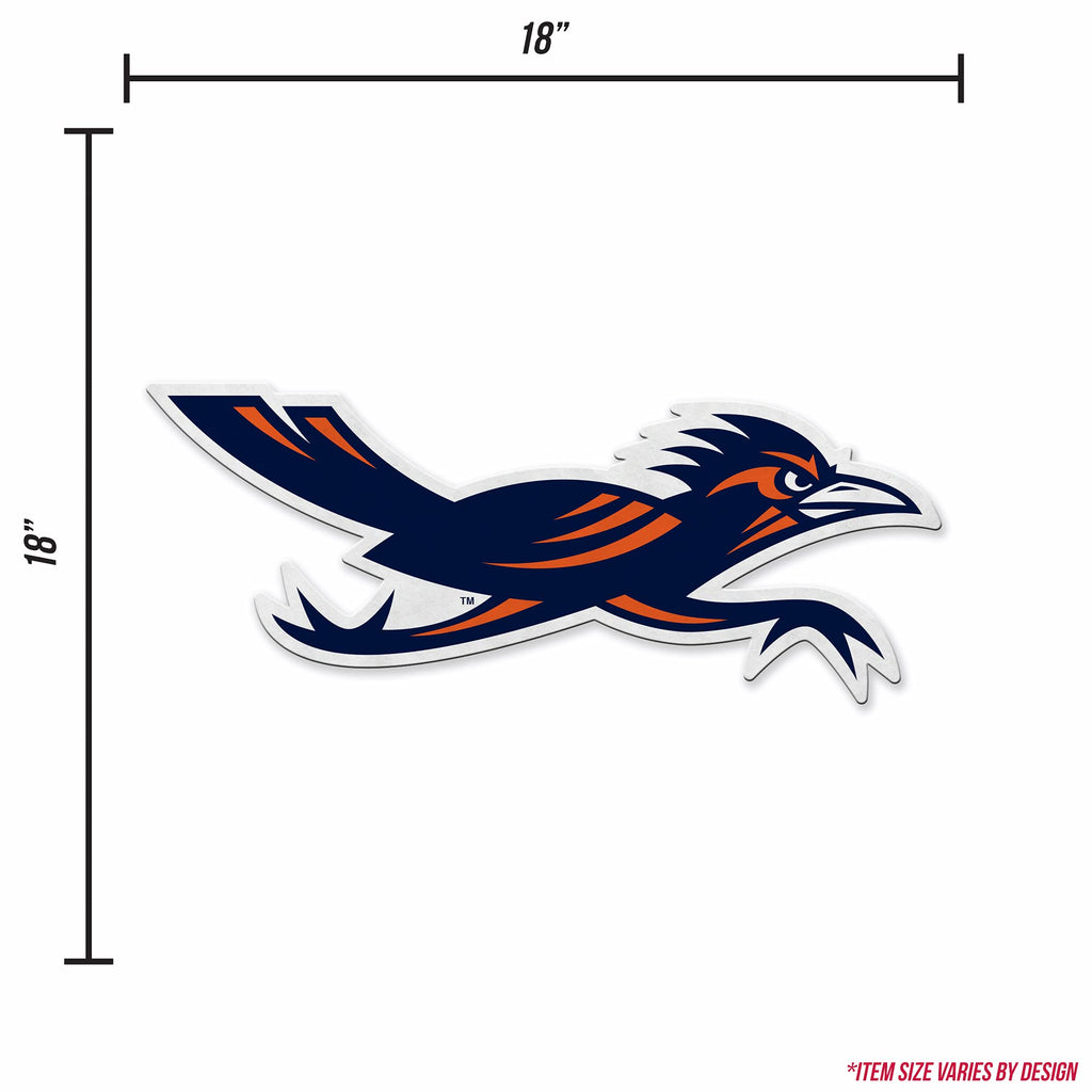 Rico Industries Ncaa Texas-San Antonio Roadrunners - Utsa Mascot Shape Cut Pennant - Home And Living Room D  Cor - Soft Felt Ez