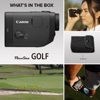 Canon Powershot Golf Digital Laser Rangefinder, Digital Zoom, Magnify 6X To 12X, Built-In Slope Correction, Photo And Video Came