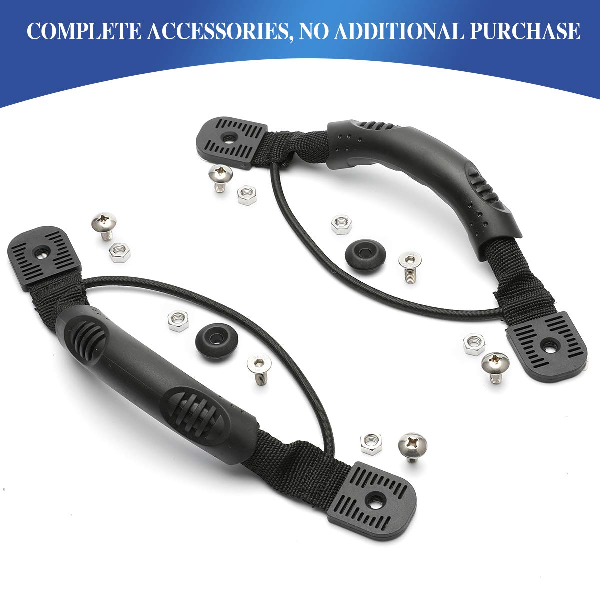 Anndason 2 Pcs Black Kayak Canoe Boat Side Mount Carry Handles/Paddle Park Kayak Handles And Hardwares