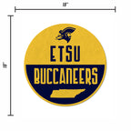 Rico Industries Ncaa East Tennessee State Buccaneers Classic Shape Cut Pennant - Home And Living Room D  Cor - Soft Felt Ez To H