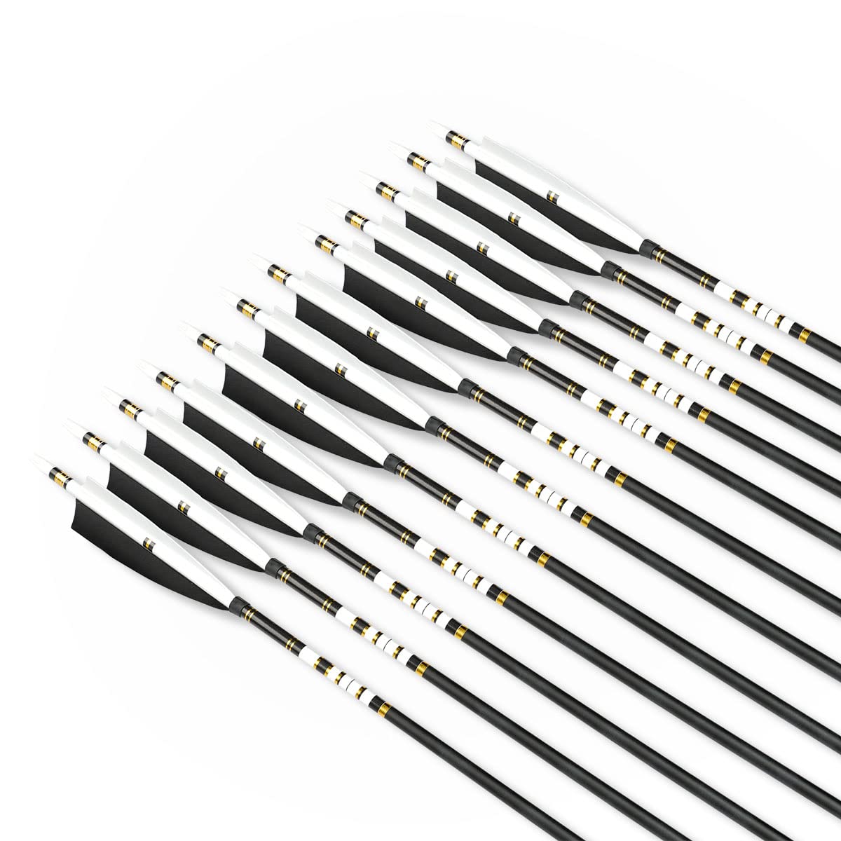 Pmz Archery 31 Mix Carbon Arrow 6Pcs 12Pcs For Hunting Recurve Bow(6Pcs,With Stickers)