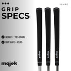 3 Mens Majek Jumbo Size Tour Pro Velvet Golf Grips
