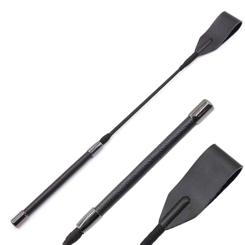 18'' Real Riding Crop Whip Genuine Leather Top For Equestrian Sports