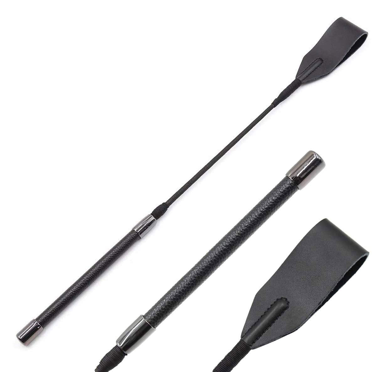 18'' Real Riding Crop Whip Genuine Leather Top For Equestrian Sports