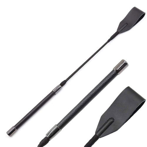 18'' Real Riding Crop Whip Genuine Leather Top For Equestrian Sports