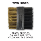 Champ Proactive Sports Dual-Bristle Club Brush With Retractable Cord, Black