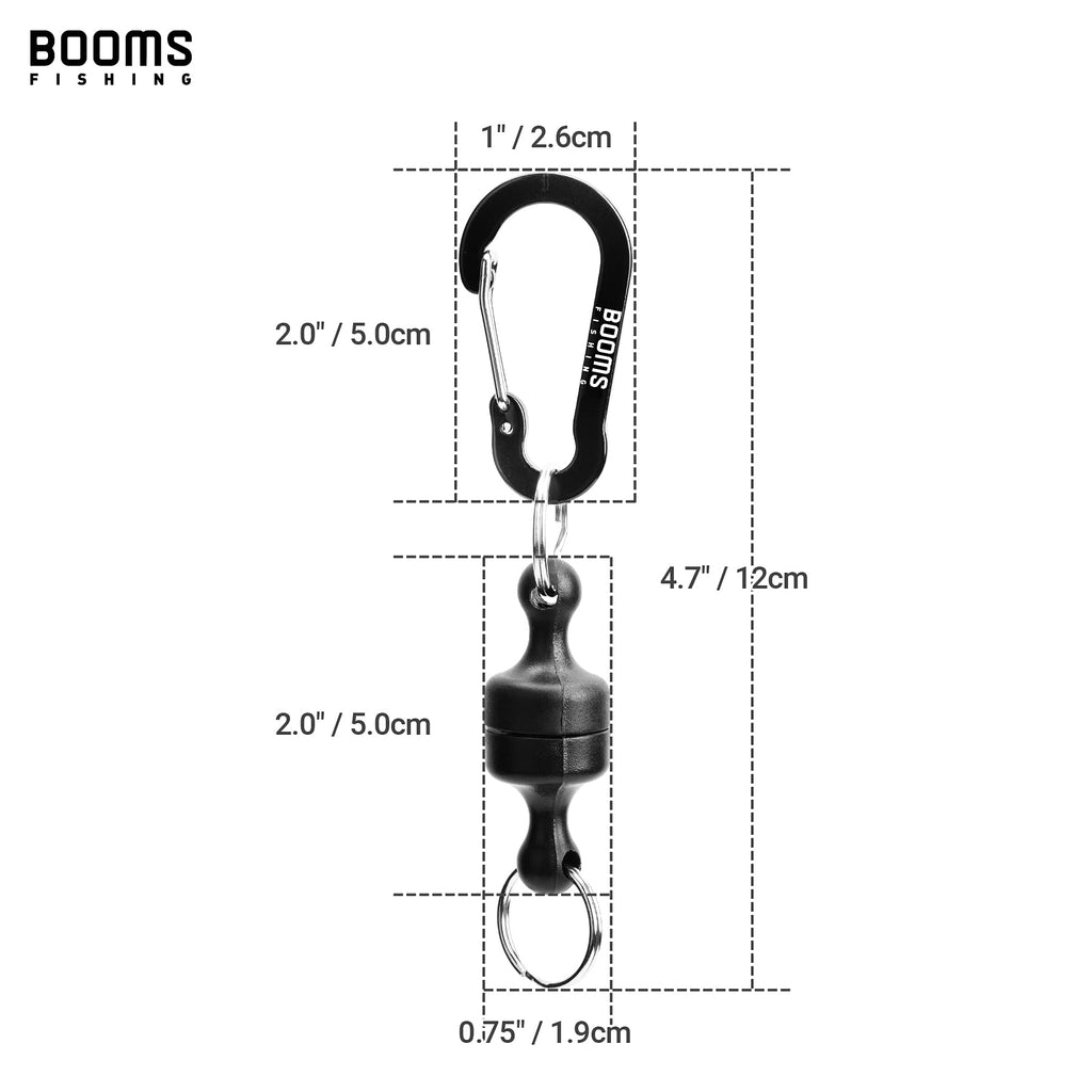 Booms Fishing Mrc Magnetic Net Release For Fly Fishing, Magnetic Quick Release Keychain, Fly Fishing Net Holder With Carabiner,