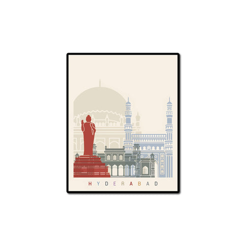 95MILES GARMENTS Buddha Statue Charminar of Hyderabad Fridge Magnets for Home Office Kitchen Refrigerators Wooden Souvenir Gift 