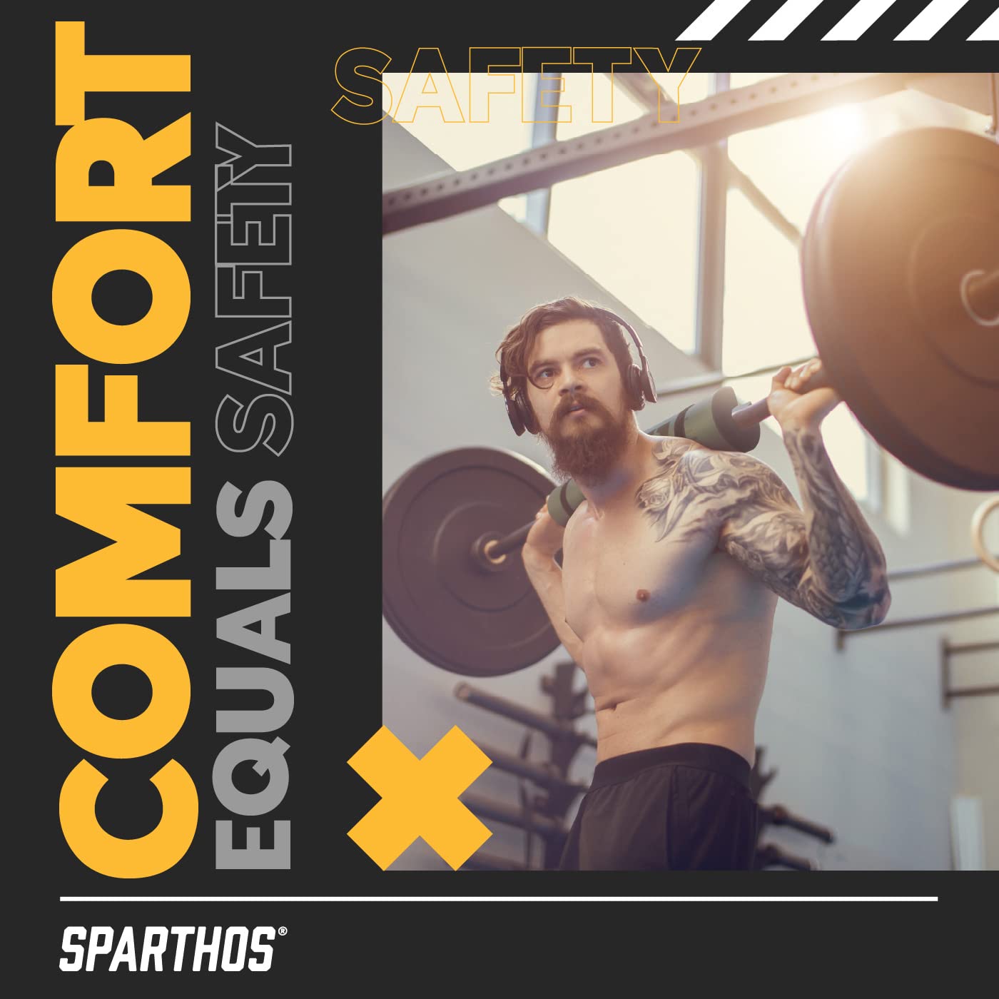 Sparthos Barbell Pad Squat Pad For Lunges And Squats - Hip Thrust Pad For Standard And Olympic Bars - Shoulder Neck Sponge Weigh