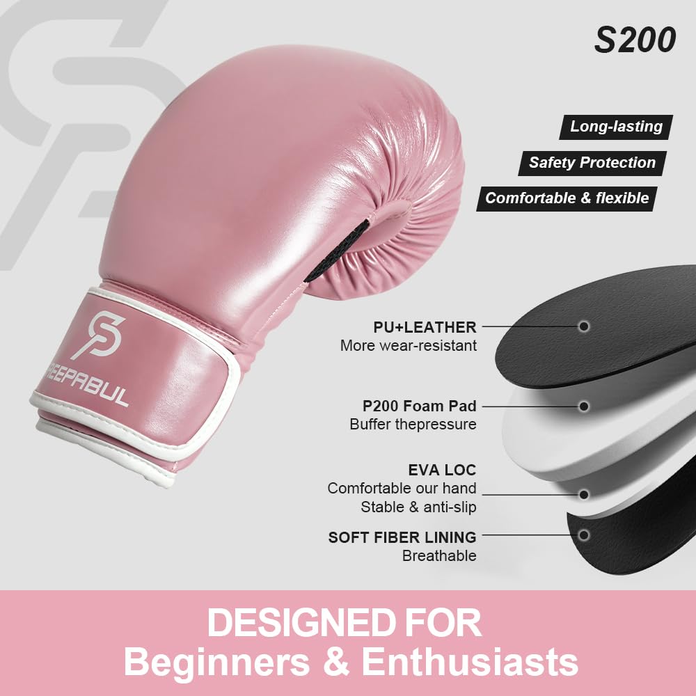 SAEEPABUL S200 Boxing Gloves for Men and Women Suitable for Boxing Kickboxing Mixed Martial Arts Maui Thai MMA Heavy Bag Fightin