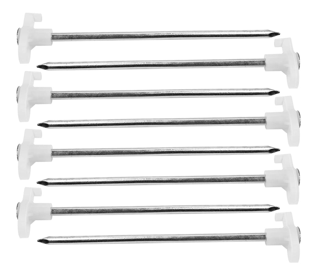 Tent Stakes, Galvanized Steel Pop Up Tent Stakes Pegs With Fluorescent Stopper For Pitching Camping Tents Canopy (White)