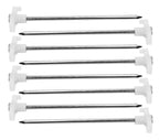 Tent Stakes, Galvanized Steel Pop Up Tent Stakes Pegs With Fluorescent Stopper For Pitching Camping Tents Canopy (White)