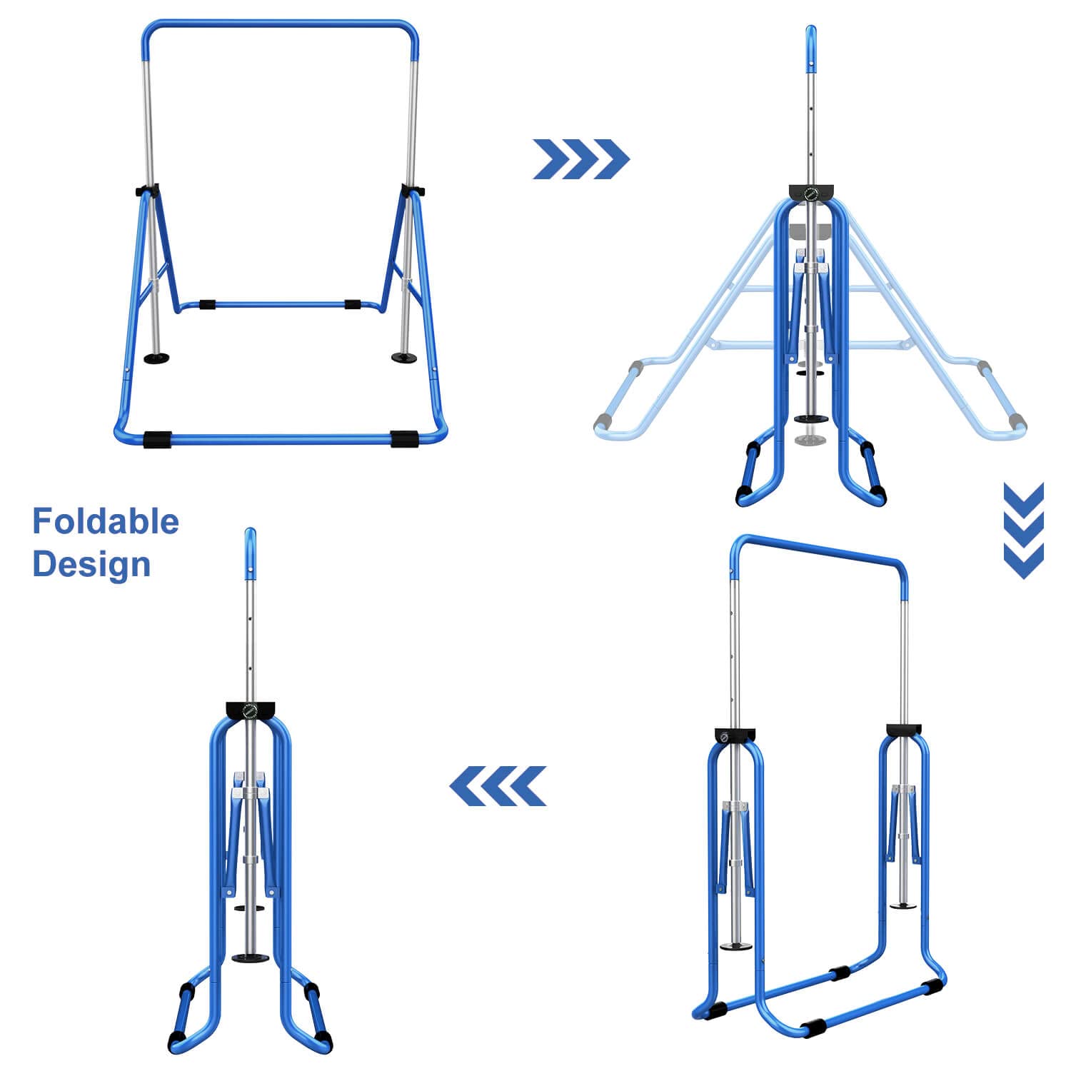 Tepemccu Expandable Gymnastics Bars,Adjustable Height Gymnastic Horizontal Bars,Junior Training Bar Children Folding Training Mo