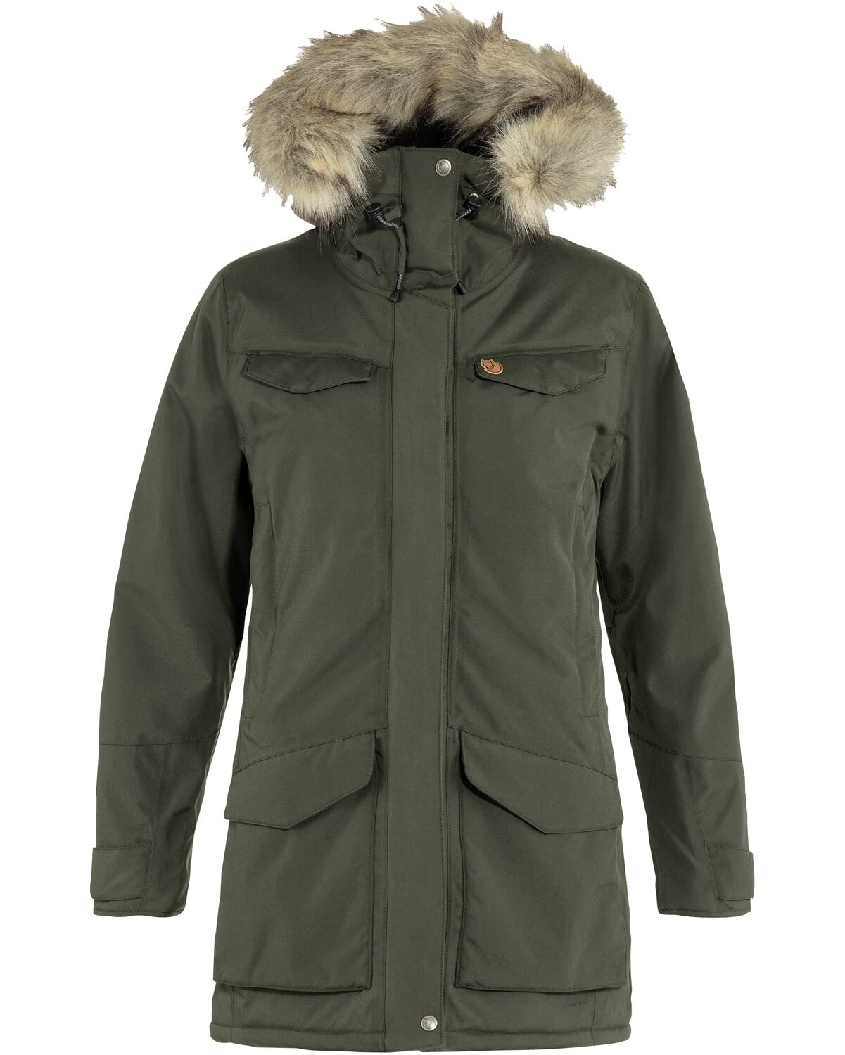Fjllrven Nuuk Parka Womens Synthetic Insulated Jacket - Deep Forest, S