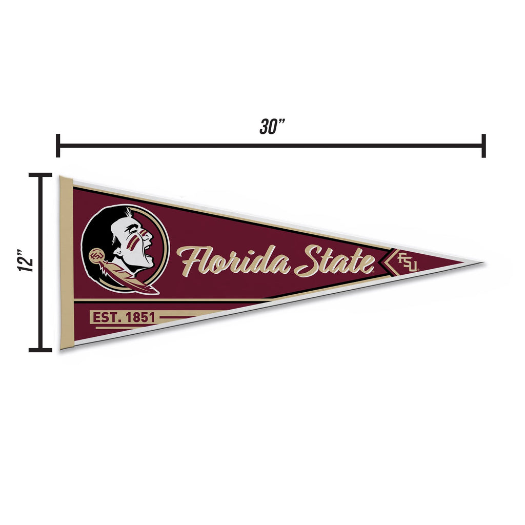 Rico Industries Ncaa Florida State Seminoles Classic 12'' X 30'' Felt Wall D  Cor Pennant - Great For Home/Bed Room/Man Cave D