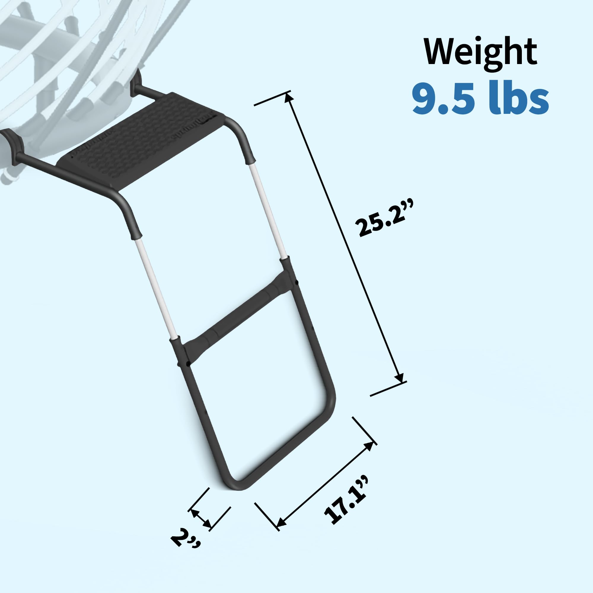 Springfree Trampoline Flexrstep V2 Ladder Accessory For Springfree Trampolines With Weight Capacity Of 152 Pounds And Safety Loc