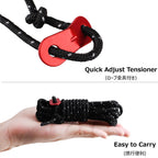 Azarxis Reflective Guyline F4Mm 4M Tent Guide Rope Cord With Aluminum Guy Line Adjuster Tensioner Lightweight For Tent Tarp Cano