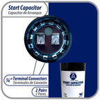 Appli Parts Motor Start Capacitor 200-240 Mfd (Microfarads) Uf 110-125 Vac Universal Fit For Electric Motor Applications 1-716 I