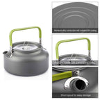 Docooler Camping Kettle - 1.2L Portable Ultra-Light Outdoor Hiking Camping Picnic Water Kettle, Teapot, Coffee Pot - Compact, Qu