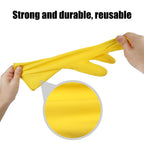 Iucge Rubber Cleaning Gloves Yellow 3 Pairs For Household,Reuseable Dishwashing Gloves For Kitchen(3,Small)