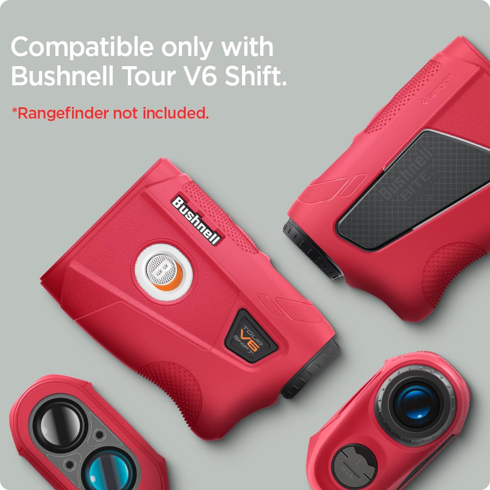 Spigen Golf Silicone Fit Rangefinder Case Designed For Bushnell Rangefinder Tour V6 Shift Protective Cover Carrying Case Golf Ra