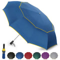 Satol Extra Large Golf Umbrella - 54 Inch Windproof 10 Ribs Vented Double Canopy Reflective Strips Automatic Open/Close UV Prote