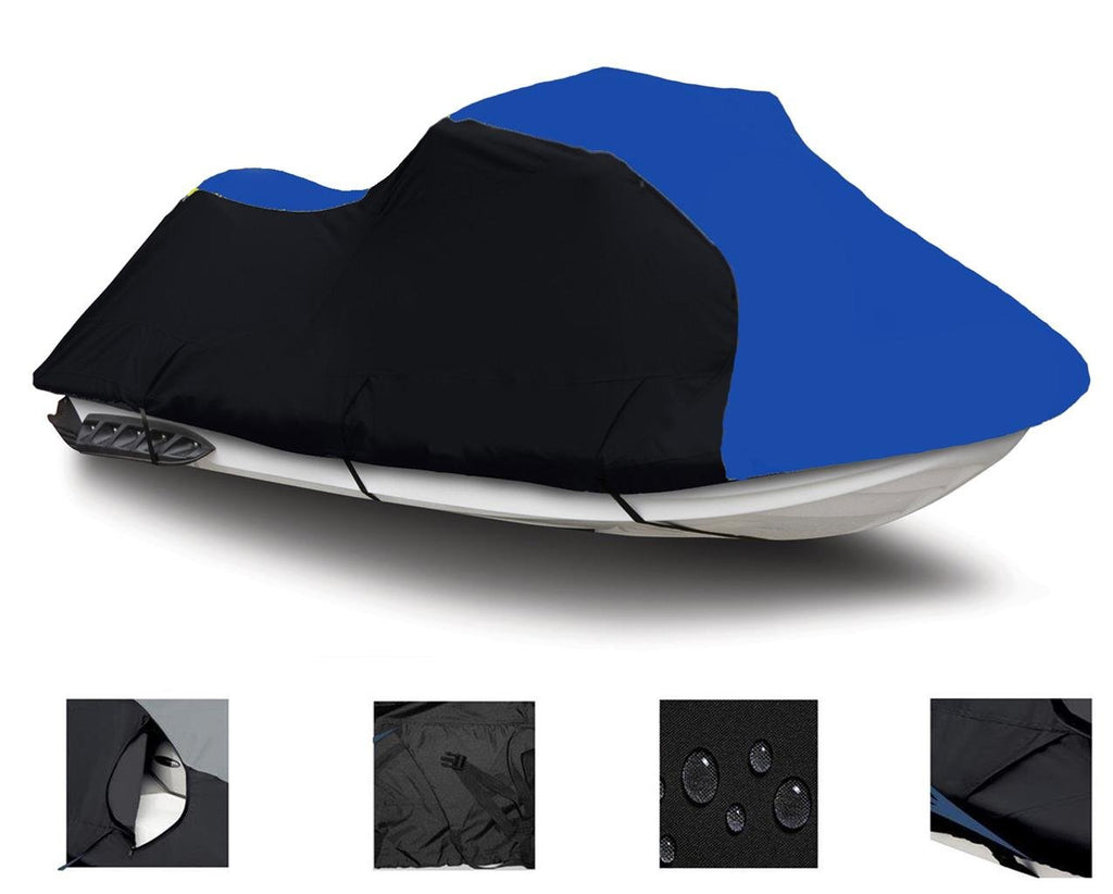 Black/Blue Heavy-Duty Cover Compatible For Sea Doo Sea-Doo Gtx 155 / Gtx 215 2008 2009 Jet Ski Watercraft Cover