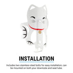 Portland Design Works  Lucky Cat Cage  Bicycle Water Bottle Cage, White