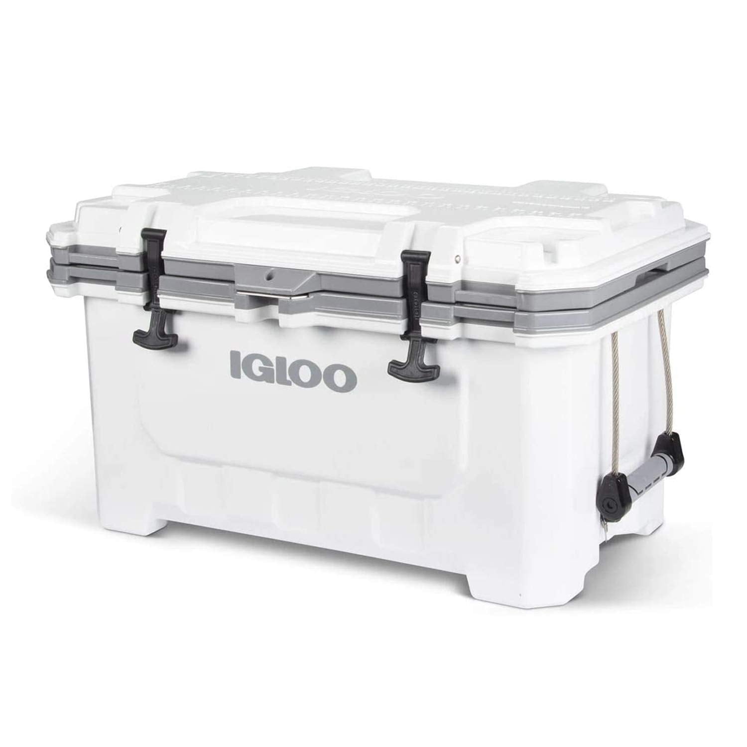 Igloo White Imx 70 Qt Lockable Insulated Ice Chest Injection Molded Cooler With Carry Handles