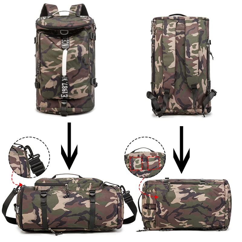 Funyago Outdoor Waterproof Backpack Hiking, Fishing, Camping Large Capacity Multifunctional Laptop Backpack, Suitable For Both M