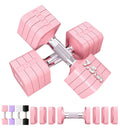 15LBS Adjustable Dumbbell Set for Women Men, 4 in 1 Free Weights Dumbbells Set Hand Weights Set Adjust Dumbbell Weight Set for H
