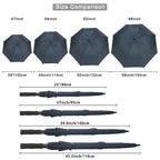 G4Free 68 Inch Automatic Open Golf Umbrella Double Canopy Extra Large Oversize Windproof Waterproof Stick Umbrellas(Navy Blue)