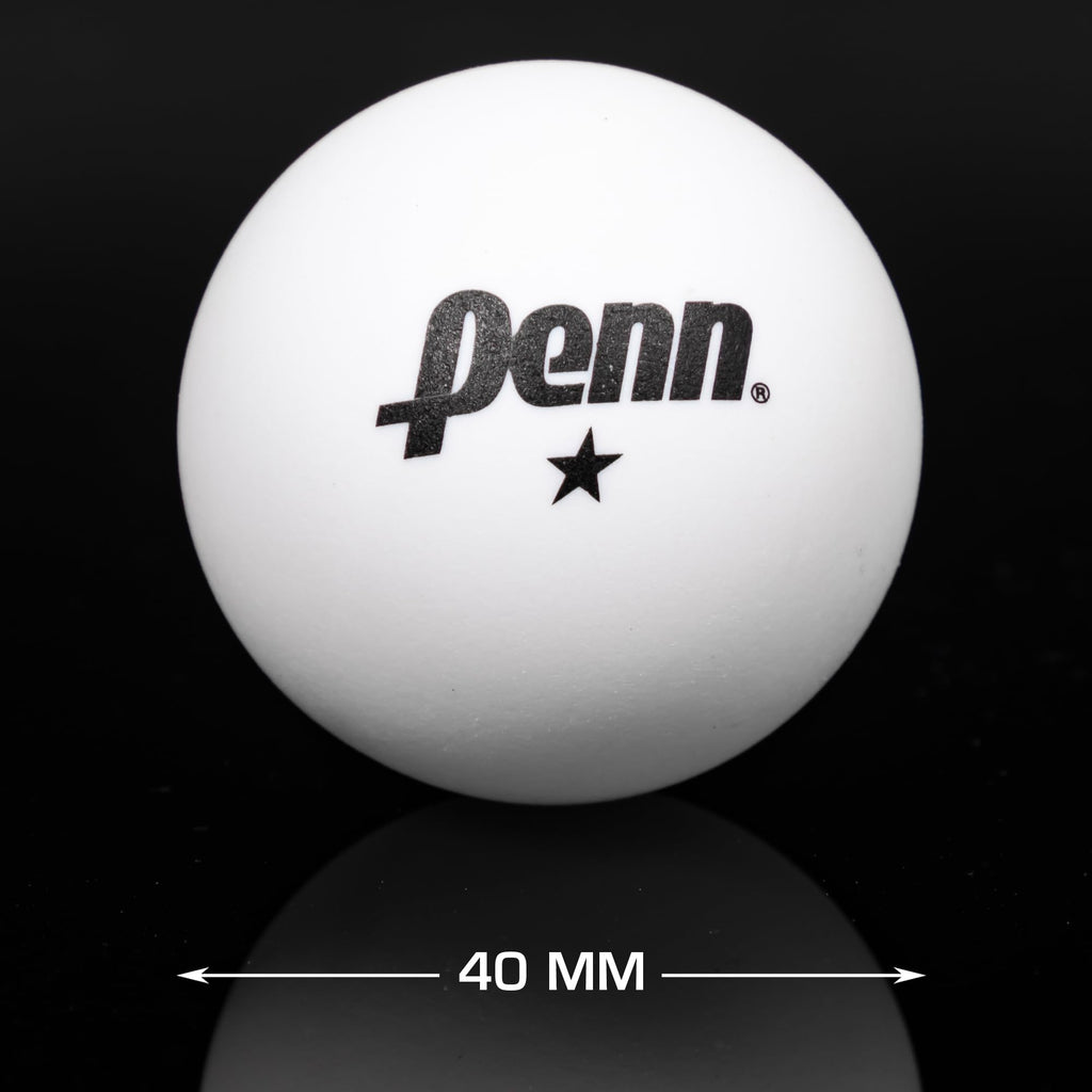 Penn 40Mm 1-Star White Ping Pong Balls, Box Of 36 Official Tournament Size Table Tennis Balls
