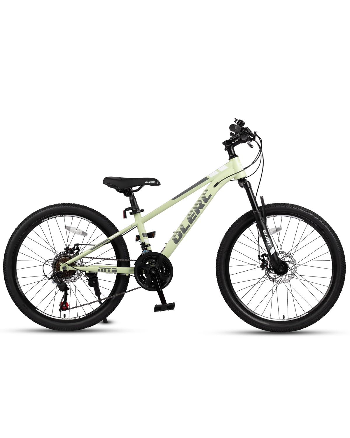 Glerc 24 Inch Kids Bike, Kids Mountain Bike for Boys and Girls Ages 6-10, 21-Speed Skyline Bicycle with Front Suspension and Dis