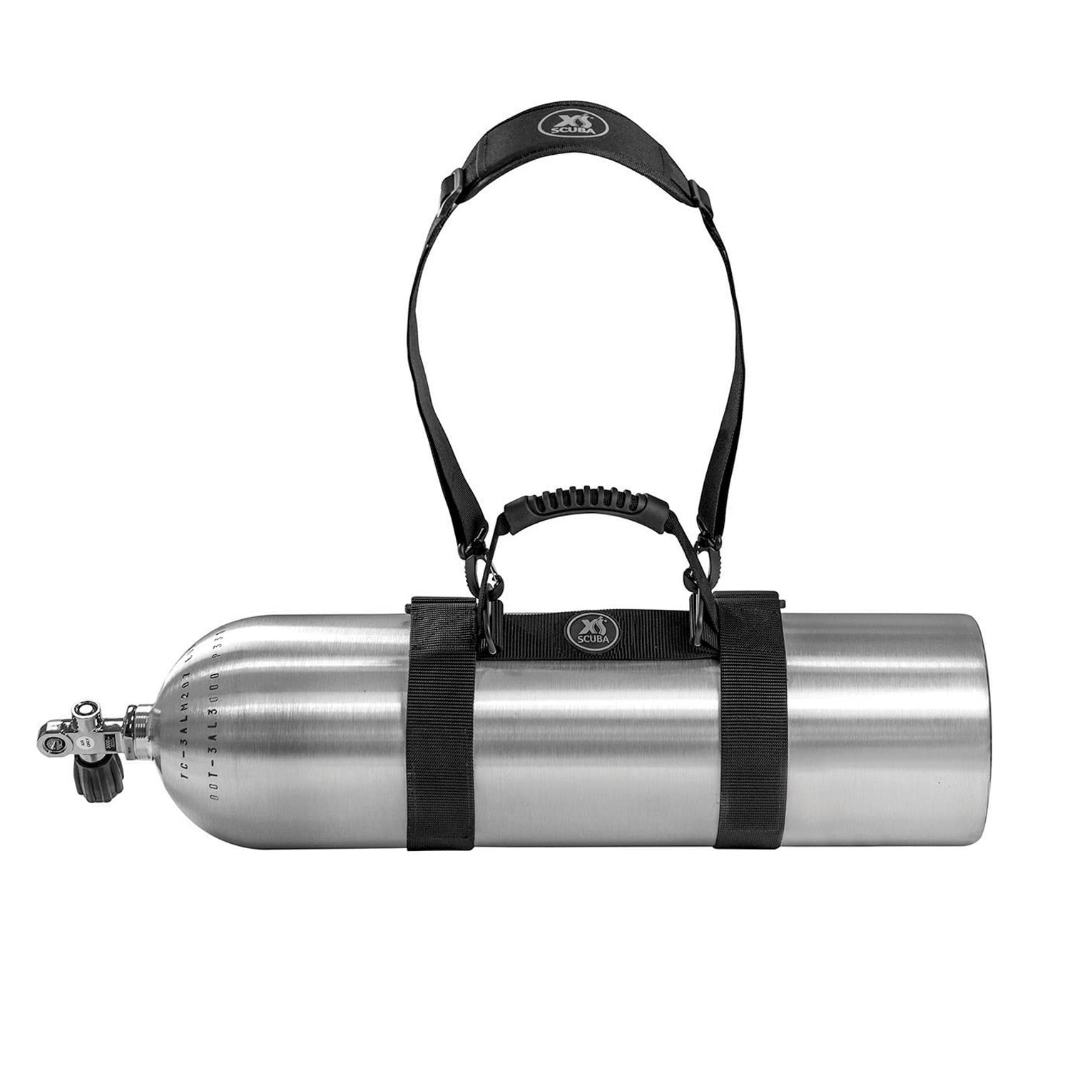 XS Scuba Deluxe Tank Carrier with Shoulder Strap, Black