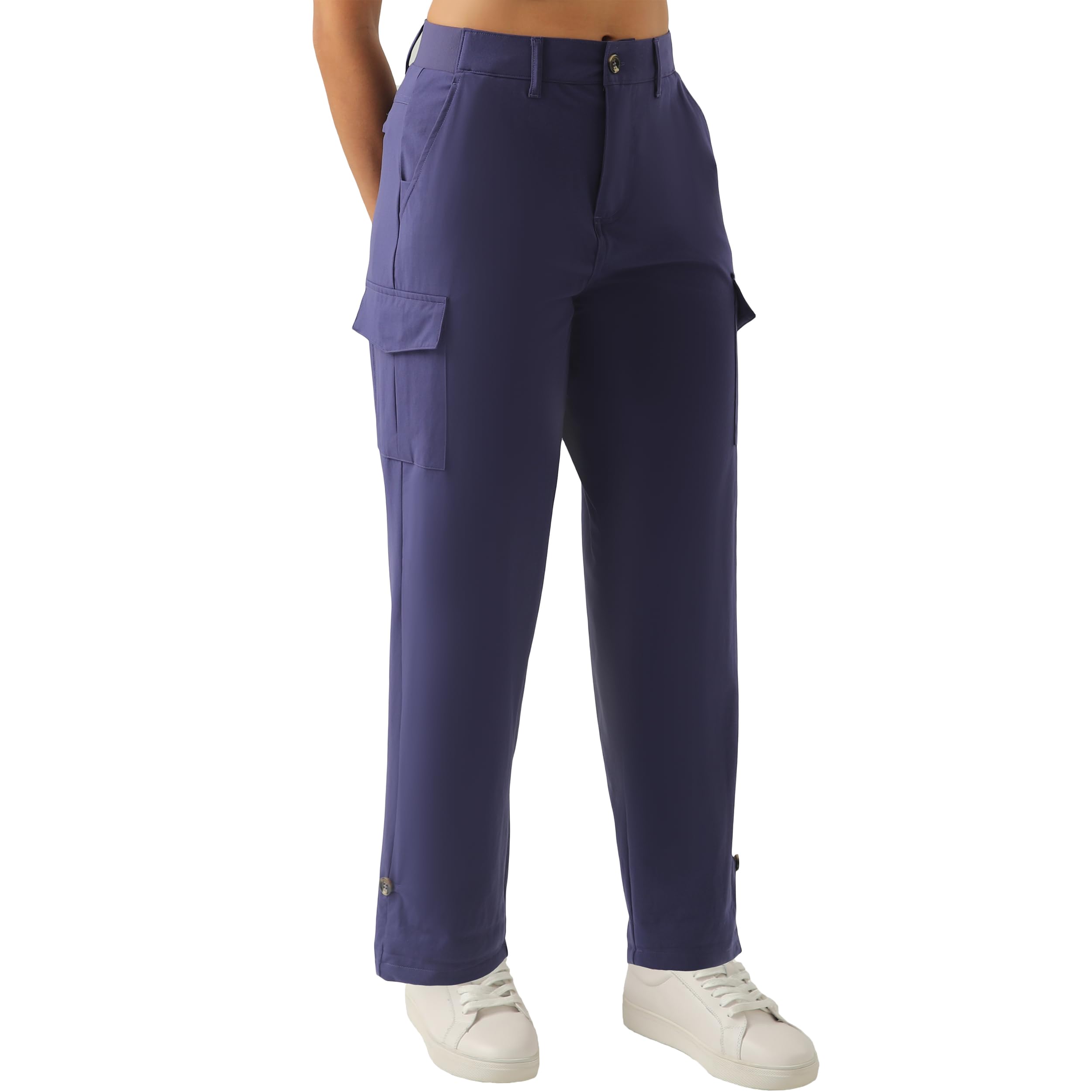 zsenoxaxi Womens Lightweight Hiking Pants Stretchy Quick Dry Capri Cargo Pants with Pockets for Golf Casual Travel Outdoor(Twil