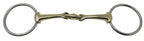 Prorider Loose Ring Pinchless Lozenge Dog Bone Ss Brass 4-1/2'' Horse Bit 35558A