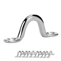 Amadget Bimini Boat Top Pad Eye, 316 Stainless Steel Eye Straps Tie Down Kayak Deck Loops (Pack Of 10)