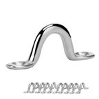 Amadget Bimini Boat Top Pad Eye, 316 Stainless Steel Eye Straps Tie Down Kayak Deck Loops (Pack Of 10)