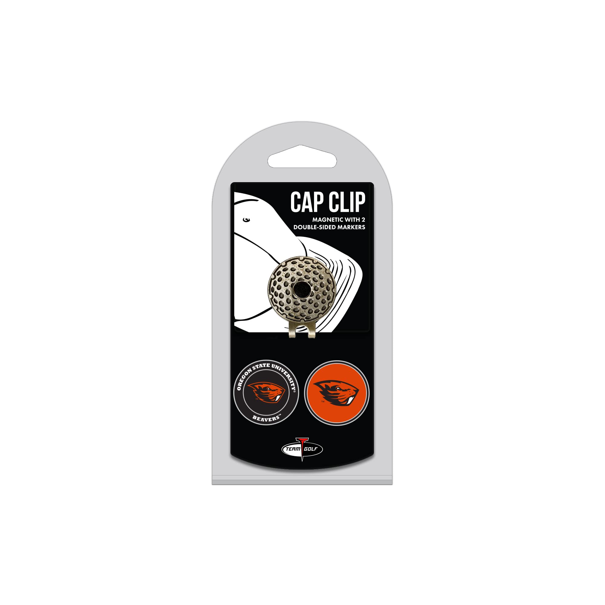 Team Golf NCAA Oregon State Beavers Cap Clip With 2 Golf Ball Markers Golf Cap Clip with 2 Removable Double-Sided Enamel Magneti