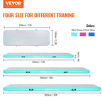 Vevor Gymnastics Air Mat, 4 Inch Thickness Inflatable Track With Electric Pump, Training Mats For Home Use/Gym/Yoga/Cheerleading