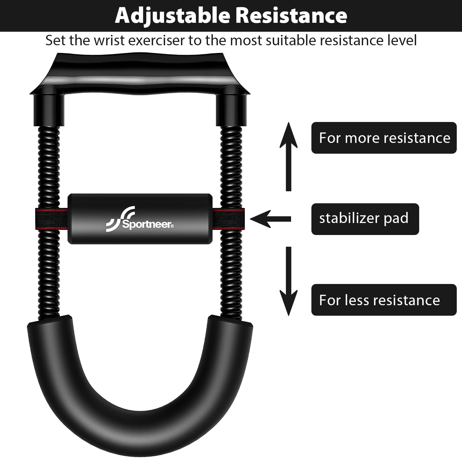 Sportneer Wrist Strengthener Forearm Exerciser Hand Developer Strength Trainer For Athletes, Fitness Enthusiasts, Professionals,